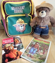 Vintage Smokey The Bear Backpack Set W/ Plush Please SEE PIC &amp; Description - £37.17 GBP