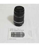 Canon EF-S 55-250mm f/4-5.6 IS Telephoto Zoom Lens w/ Caps Manual - $207.01 CAD