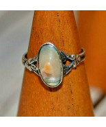 Vintage Antique blister pearl ring 925 sterling silver size 5 - £54.26 GBP