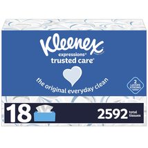 Kleenex Expressions Trusted Care Facial Tissues, 8 Flat Boxes, 160 Tissu... - £27.76 GBP+