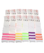 Angelina Women&#39;s Classic 12-Pair NEON Referee Knee High Crew Socks 9-11 - $26.71