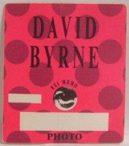 DAVID BYRNE / TALKING HEADS - VINTAGE CONCERT TOUR CLOTH BACKSTAGE PASS - $10.00