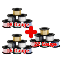 18-22-16 Gauge Wire Combo - 18Ga Is a 6 Pack 100&#39; per Roll. (Total 600 F... - £70.11 GBP