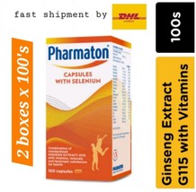 PHARMATON Capsules with Ginseng and Selenium Energy Performance 2 boxes x 100&#39;s - £92.80 GBP
