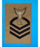U.S.N. CHIEF, RADARMAN, BULLION, KHAKI, RATING BADGE - €26,23 EUR