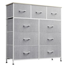 9-Drawer Dresser, Fabric Storage Tower For Bedroom, Hallway, Nursery, Cl... - £127.72 GBP