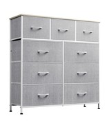 9-Drawer Dresser, Fabric Storage Tower For Bedroom, Hallway, Nursery, Cl... - £127.72 GBP