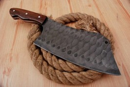custom handmade cleaver carbon steel  handmade gift for him butcher clea... - $55.00