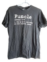 Funcle Black white Graphic Tee T-Shirt Sz L Cotton blend crew neck short... - $21.99