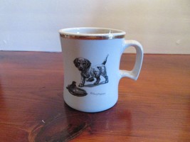 Kass China Co 24K Gold Rimmed Mug of Edwin Mcgargee Dog Illustration - £9.03 GBP