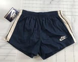 Vintage Nike Running Shorts Boys Medium Navy Blue White Stripes Mid Thigh - $74.55