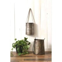 Primitive country hanging Tin Wall Pockets - 2 - £38.36 GBP