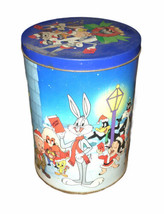 Bugs Bunny &amp; Friends Collectible Christmas Candy Tin 1990 Brach&#39;s Jellie... - £5.34 GBP