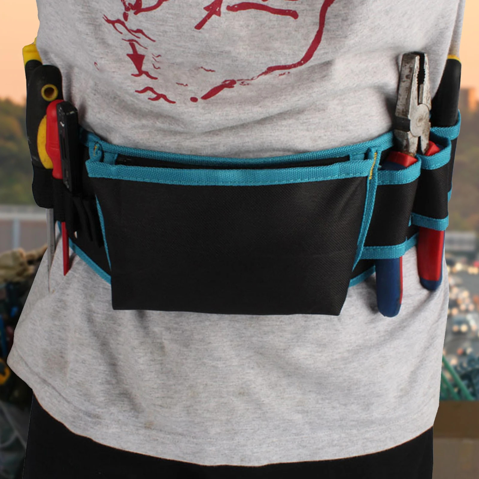 Tool Pouch Electrician Waist Belt Bags Ox Cloth Construction Work Apron ... - $1,167.46 MXN