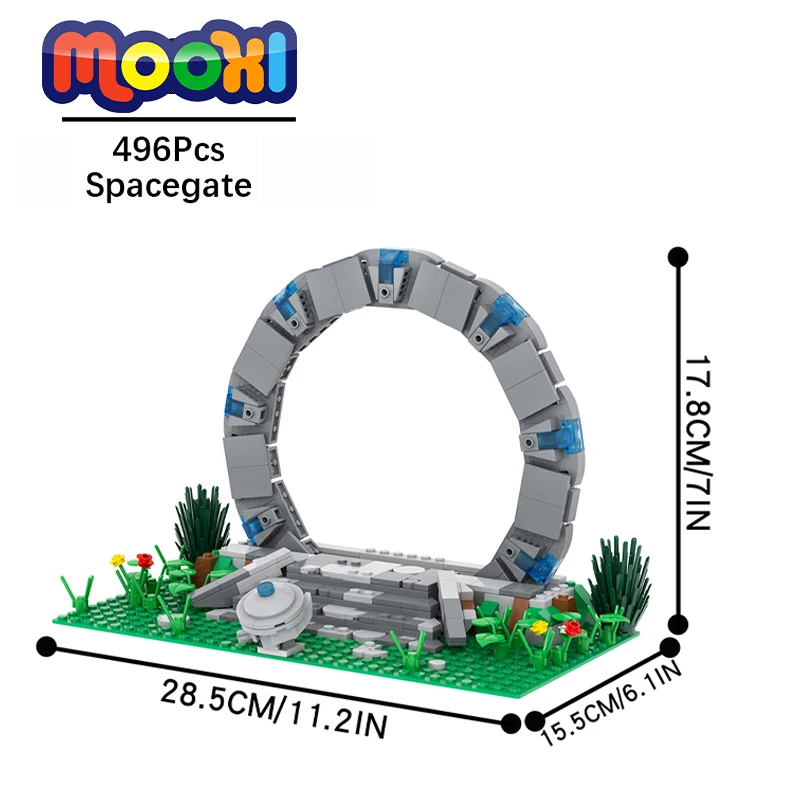 MOC1112 Sci-fi Movie Spacegate Model Brick Space Military War Street View - £39.75 GBP