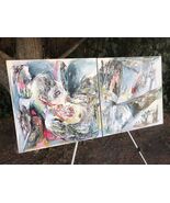 LEONARD POTESHMAN Original Abstract Oil on Canvas MidCentury Modern HUGE... - $1,386.00