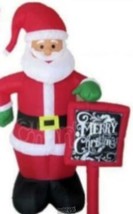 Inflatable Christmas Santa With Chalk Board Indoor and Outdoor Use 72 inches. - £78.45 GBP