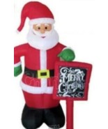 Inflatable Christmas Santa With Chalk Board Indoor and Outdoor Use 72 in... - $1,884.70 MXN