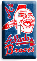 Atlanta Braves Baseball Single Light Switch Plate Game Tv Boys Room Man Cave Art - £9.55 GBP
