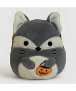Halloween Squishmallow Floxie Fox Pumpkin 5&quot; Halloween Plush Gray - $290.91 MXN