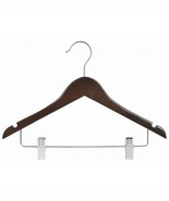 14&quot; Juniors Walnut Wood Combination Hanger (pack of 25) - $605.28 MXN