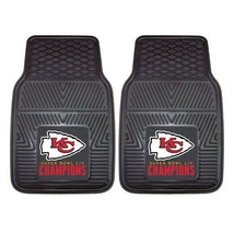 NFL Kansas City Chiefs Super Bowl Champs Auto Front Floor Mats 1 Pair by Fanmats - £39.95 GBP