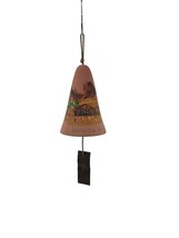 Vintage Southwestern Pottery Wind Chime Hand Painted &amp; Signed Arizona 8&quot;... - $29.66