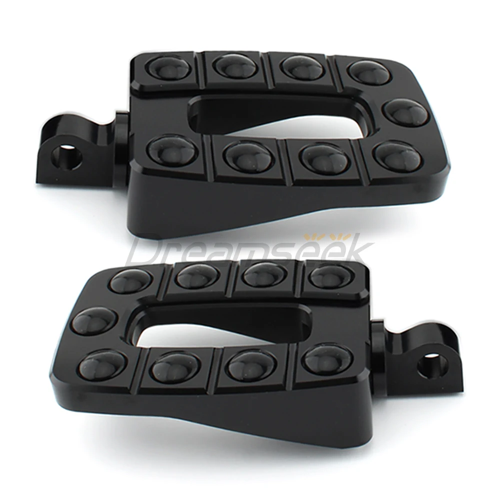 Black Foot Pedal Footpegs Footrests for Harley Dyna Street Bob Touring FLHT - $74.29+