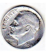 Roosevelt Dime Coin 1954 - £3.18 GBP