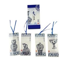 Blue and White Porcelain Bookmarks Set of 4 Yongle Shunzhi Qianlong Yongzheng - £11.55 GBP