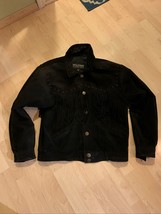 Wilson Leather Black Suede Bike Western Rodeo Jacket Size Sm - £54.49 GBP