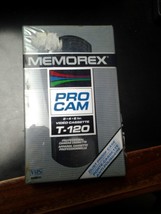 BRAND NEW Memorex Pro Cam T-120 Blank Video Cassette NEVER OPENED - $10.40