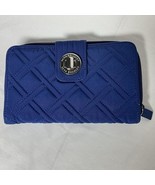 Vera Bradley Royal Blue  Turn Lock Zip-Around Wallet &amp; Zip Pocket - $14.95 CAD