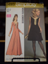 Simplicity 8493 Misses Dress in 2 Lengths Pattern - Size 14 Bust 36 Wais... - $17.81