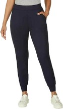Matty M Ladies&#39; Size Large Comfy Jogger Pull On Pants, Navy, Customer Re... - $13.99