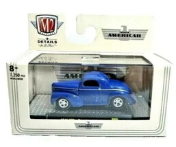 M2 Americar 1941 Willys Coupe Blue Vintage Car Toy 1:64 Diecast Clear Ca... - $16.97