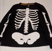 Cat &amp; Jack Kids Halloween Skeleton Long Sleeve Tee Size S (4/6) Color Black - $5.94