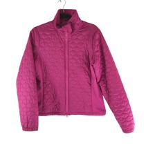 LL Bean Womens Puffer Jacket Quilted Thinsulate Zip Pockets Pink M - £19.21 GBP