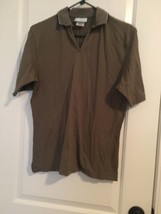 Outer Banks Men’s Green Short Sleeve Polo Shirt Button Pullover Size Medium - £21.97 GBP