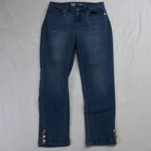 DG2 Diane Gilman 4 Slim Cropped Light Wash Stretch Denim Womens Jeans - £11.00 GBP