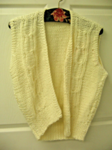 White Womens Knit Dress Vest Shirt 16.5&quot; Shoulder to Shoulder 23&quot; Top to... - $285.40 MXN