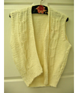 White Womens Knit Dress Vest Shirt 16.5&quot; Shoulder to Shoulder 23&quot; Top to... - $285.40 MXN