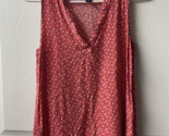 Gap Tank Top Womens Size S V Neck Floral Sleeveless Red White Blue Casual - £7.51 GBP