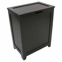 Espresso Wooden Hamper Laundry Storage Bin Clothes Basket Bathroom Organ... - £115.58 GBP