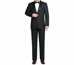 Men Renoir Wool Wedding Tuxedo Two Button Notch Formal Satin Lapel 508-1... - £199.11 GBP