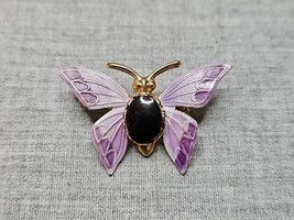 Vintage Purple Butterfly Pin Pinback Brooch, 1.5&#39;&#39; - $9.99