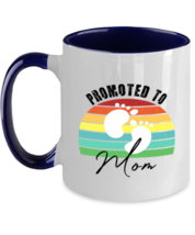 Mom Mugs Promoted To Mom Navy-2T-Mug  - £16.04 GBP