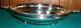 Vintage English Silver Mfg Corp Silverplate Footed Serving Bowl - £19.92 GBP