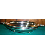 Vintage English Silver Mfg Corp Silverplate Footed Serving Bowl - £19.57 GBP