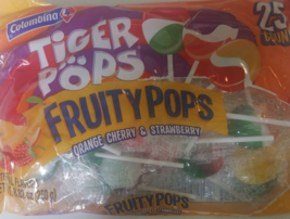 Columbina Tiger Pops Fruity Pops Bag 8.82oz Bag-Brand New-SHIPS N 24 HOURS - $19.68